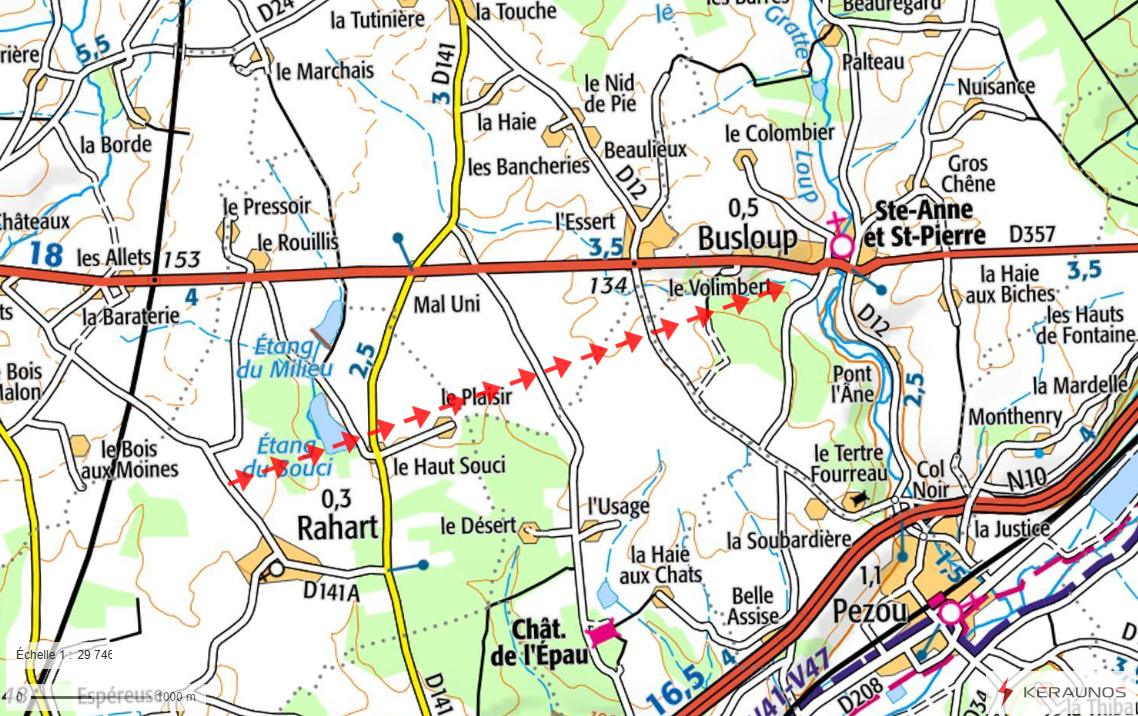 Tornade EF2 à Rahart (Loir-et-Cher) le 14 mai 1937