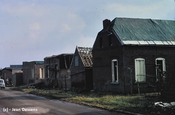 Tornade EF4 de Pommereuil (Nord) du 24 juin 1967 - Une rue de Pommereuil. © Jean Dessens