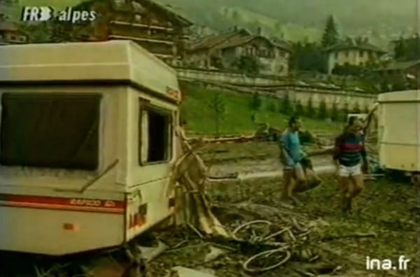 Catastrophe du Grand-Bornand. Conséquences de l'orage diluvien du 11 juillet 1984. (c) ina.fr