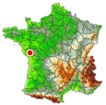 Localisation de la tornade de la Caillère-Saint-Hilaire (85) du 14 décembre 1978