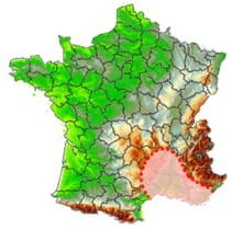 Violents orages le 17 août 2004, avec fortes pluies en basse vallée du Rhône