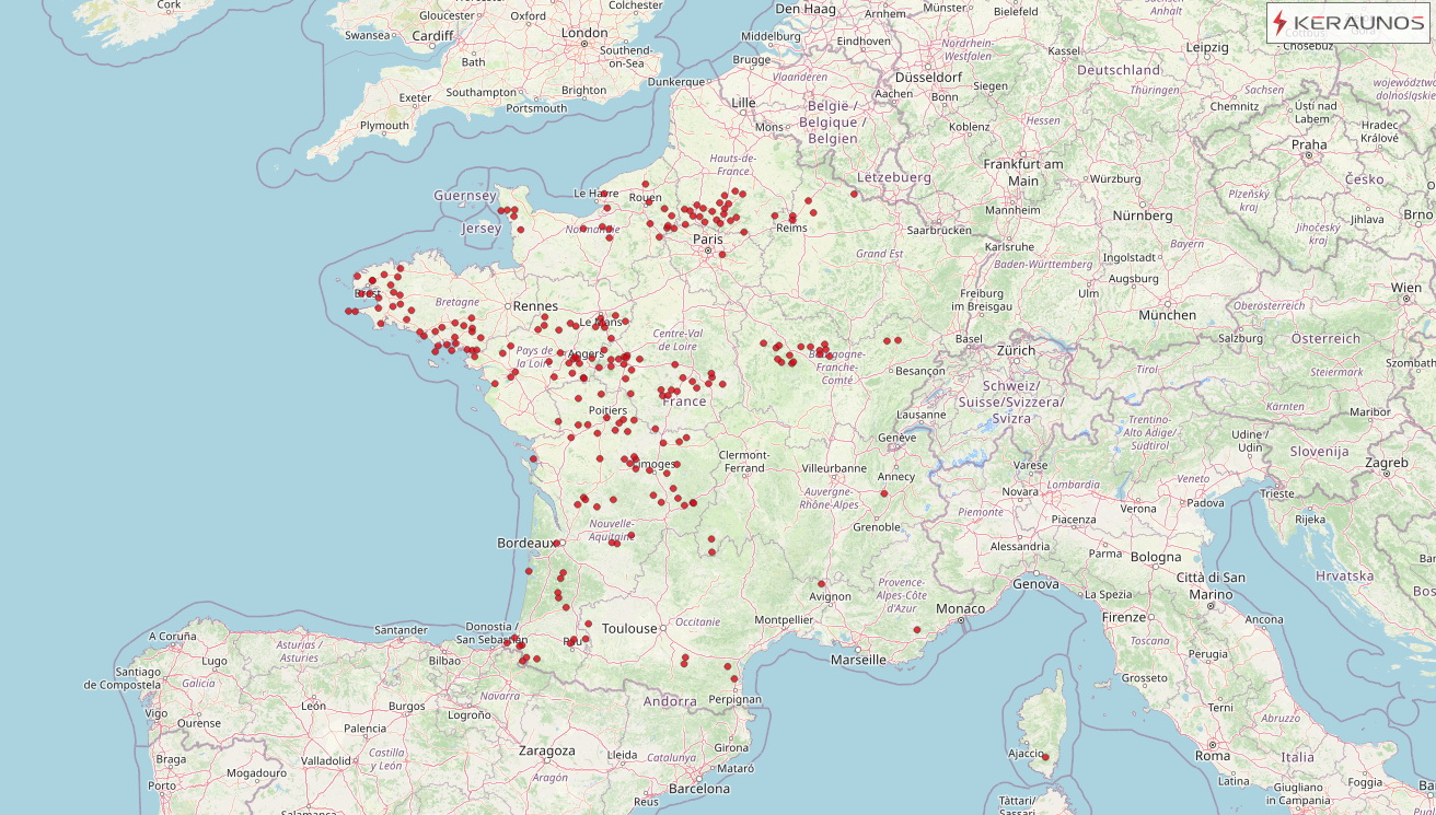 Tornade EF2 à Usseau (Vienne) le 4 janvier 2001