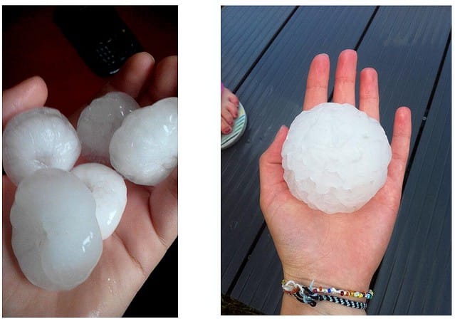 Violentes chutes de grêle entre Ile-de-France et Picardie, le soir du 8 juin 2014. Source : meteo-paris.com