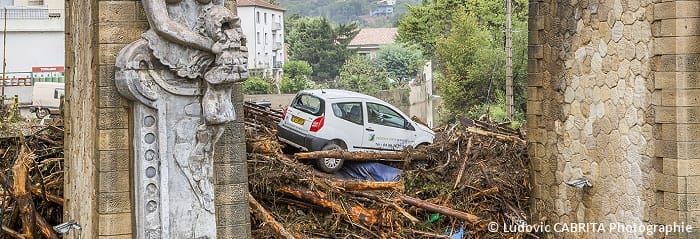 Dégâts consécutifs aux violents orages du 17 septembre 2014 dans l'Hérault, dans les environs de Lamalou-les-Bains. © Ludovic CABRITA