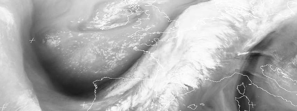 Image satellite vapeur d'eau. 3 novembre 2014 à 22h00 locales. © METEOSAT