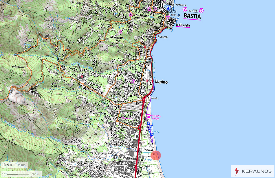Tornade EF0 à Bastia (Haute-Corse) le 13 novembre 2022