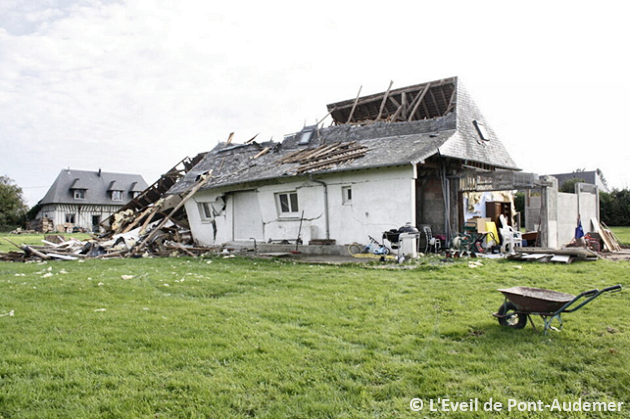 Tornade EF2 à Beuzeville (Eure) le 23 octobre 2022