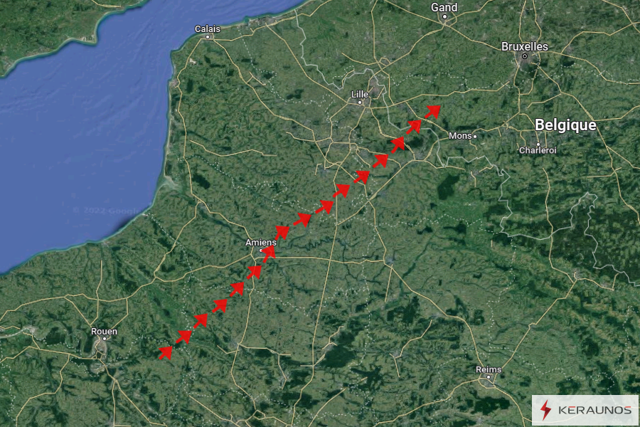 Tornade EF3 à Bihucourt (Pas-de-Calais) le 23 octobre 2022