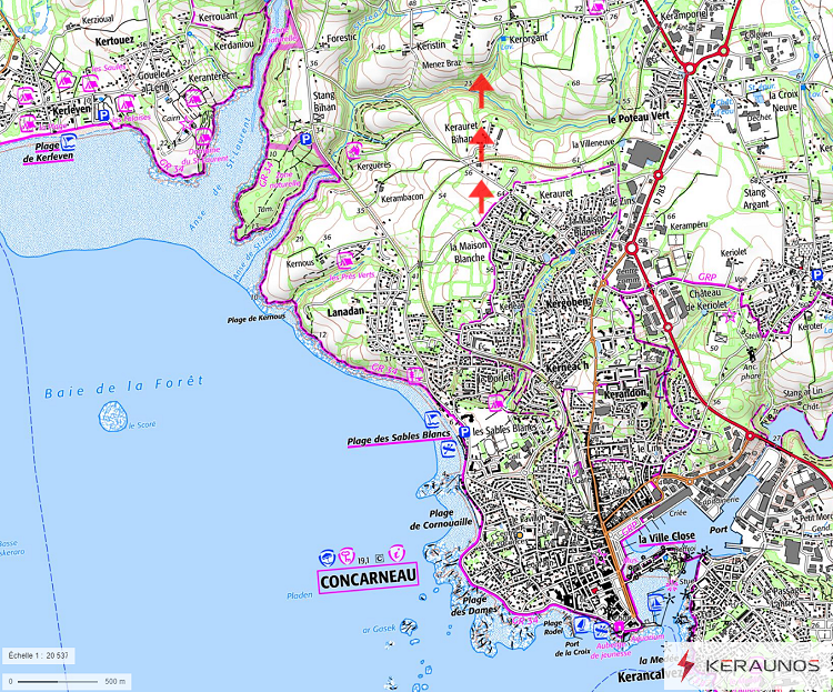 Tornade EF0 à Concarneau (Finistère) le 23 octobre 2022