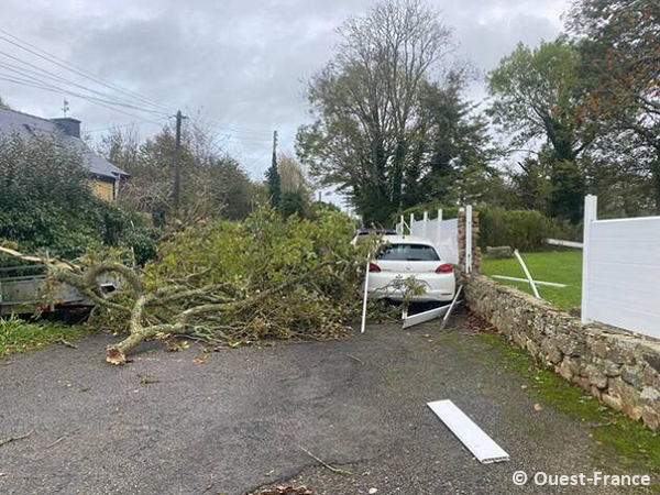 Tornade EF0 à Moëlan-sur-Mer (Finistère) le 8 novembre 2022