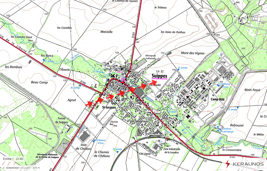 Tornade EF1 à Suippes (Marne) le 17 novembre 2022