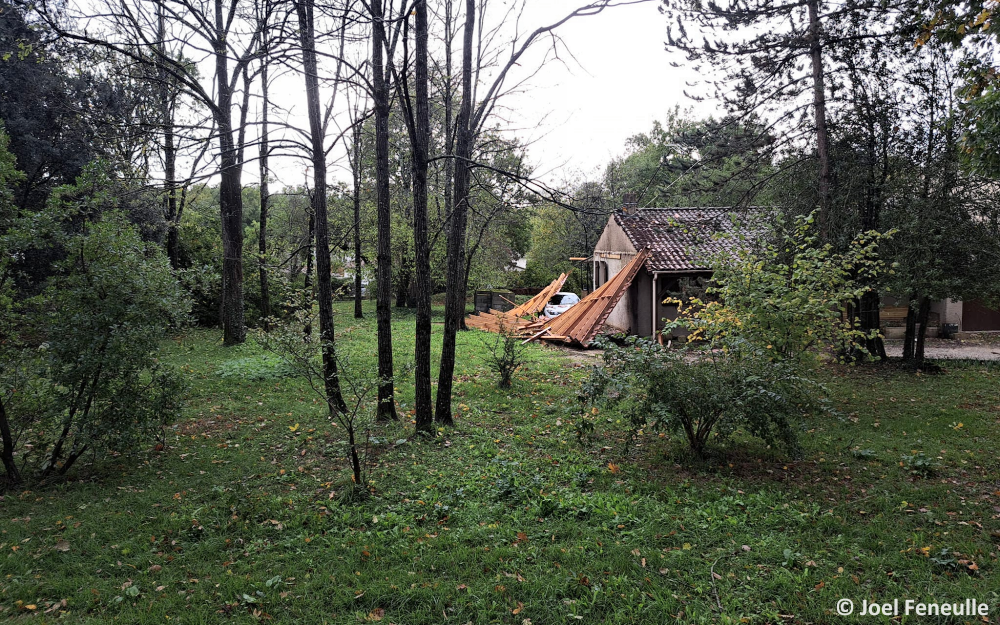 Tornade EF0 à Vœuil-et-Giget (Charente) le 17 novembre 2022