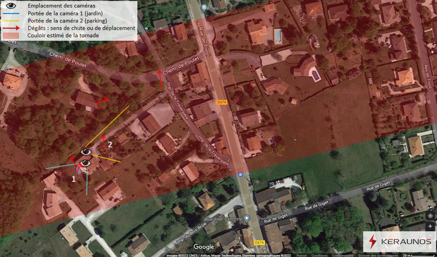 Tornade EF0 à Vœuil-et-Giget (Charente) le 17 novembre 2022