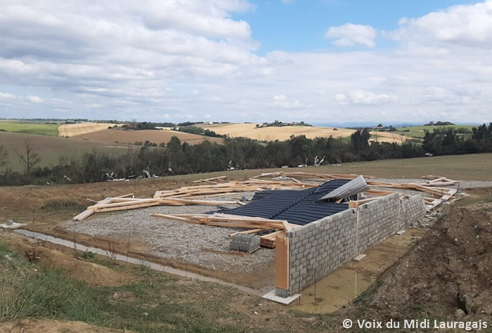 Macrorafales de forte intensité (D3) entre la Haute-Garonne et l'Aude le 29 juillet 2023