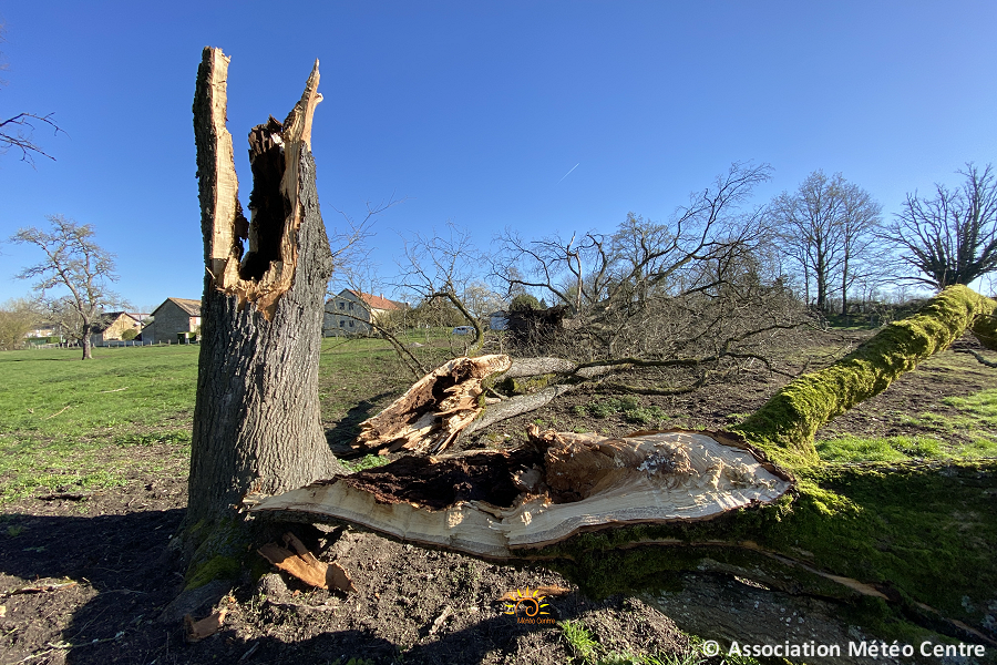 Tornade EF1 à Buzançais (Indre) le 31 mars 2023