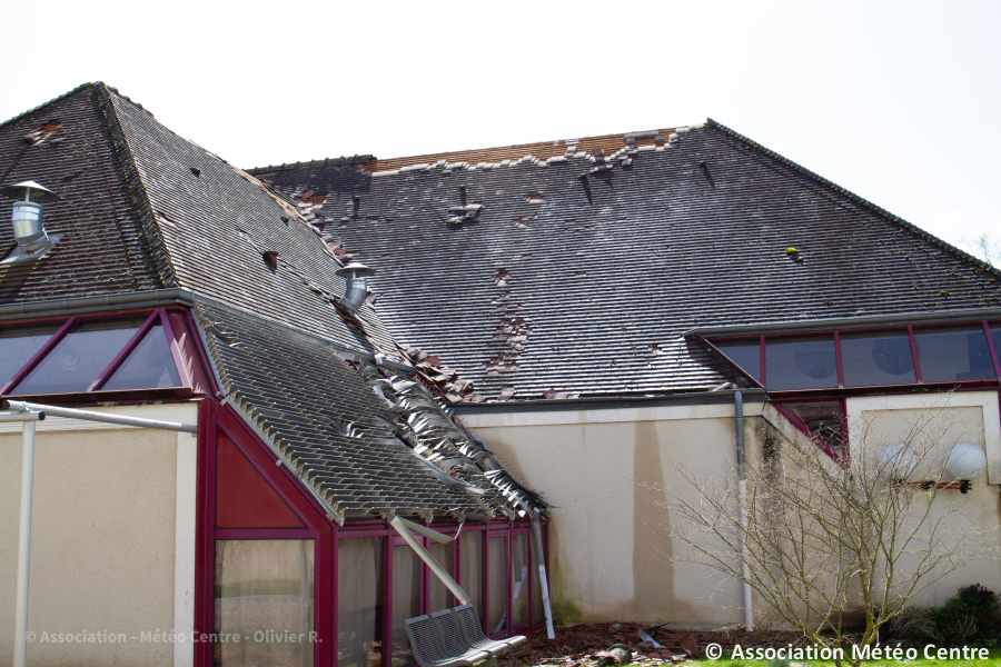 Tornade EF1 à Buzançais (Indre) le 31 mars 2023