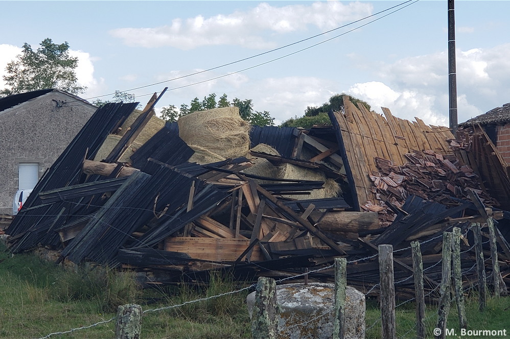 Tornade EF1 à Gans (Gironde) le 22 septembre 2023