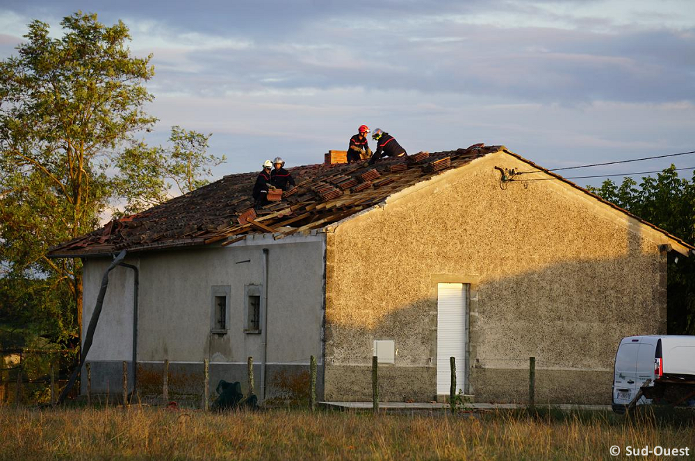 Tornade EF1 à Gans (Gironde) le 22 septembre 2023