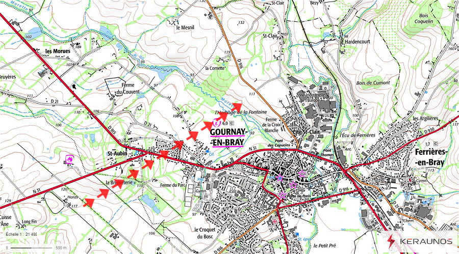 Tornade EF0 à Gournay-en-Bray (Seine-Maritime) le 8 janvier 2023