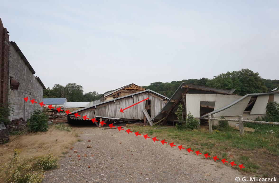 Tornade EF1 à Hervilly (Somme) le 4 juillet 2023