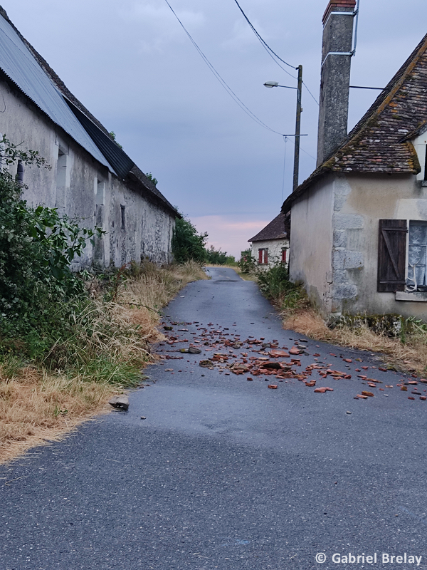 Tornade EF1 à Lingé (Indre) le 19 juin 2023