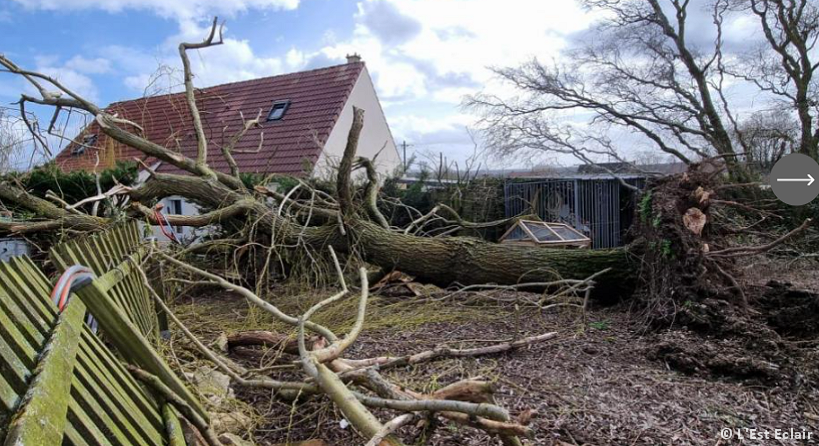 Tornade EF1 à Montiéramey (Aube) le 8 mars 2023