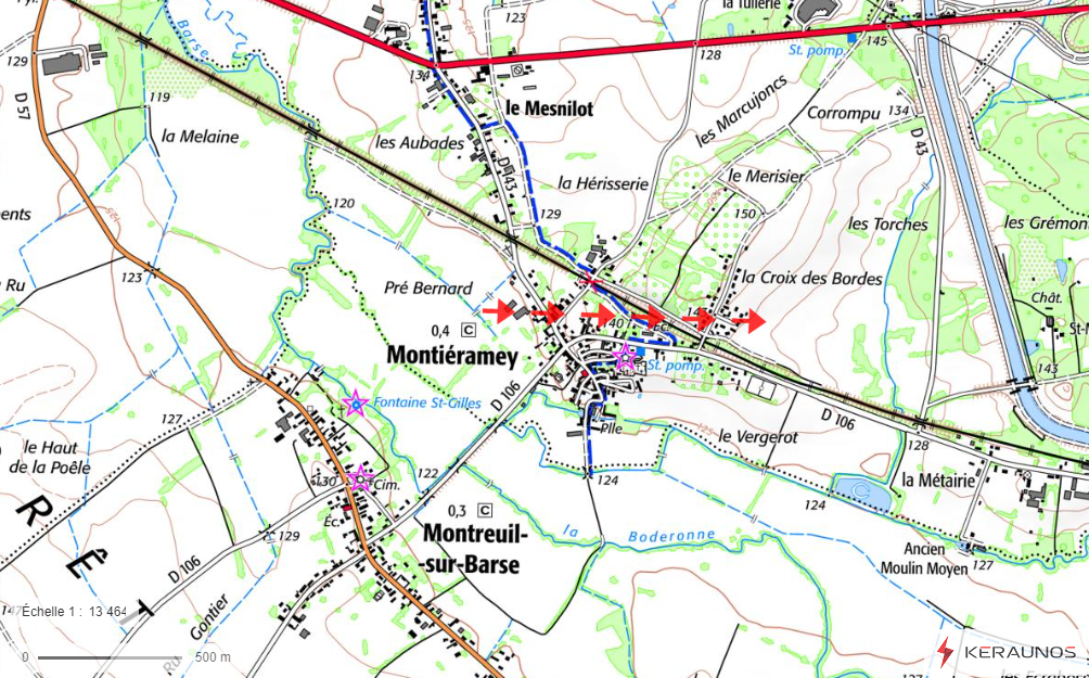 Tornade EF1 à Montiéramey (Aube) le 8 mars 2023