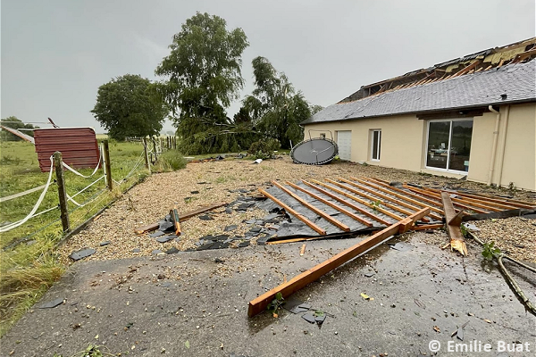 Tornade EF1 à Motteville (Seine-Maritime) le 18 juin 2023