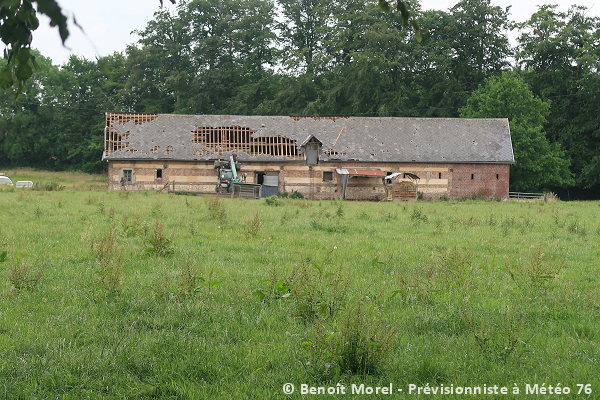 Tornade EF1 à Motteville (Seine-Maritime) le 18 juin 2023