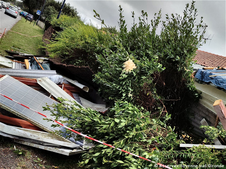 Tornade EF0 à Ondres (Landes) le 22 septembre 2023