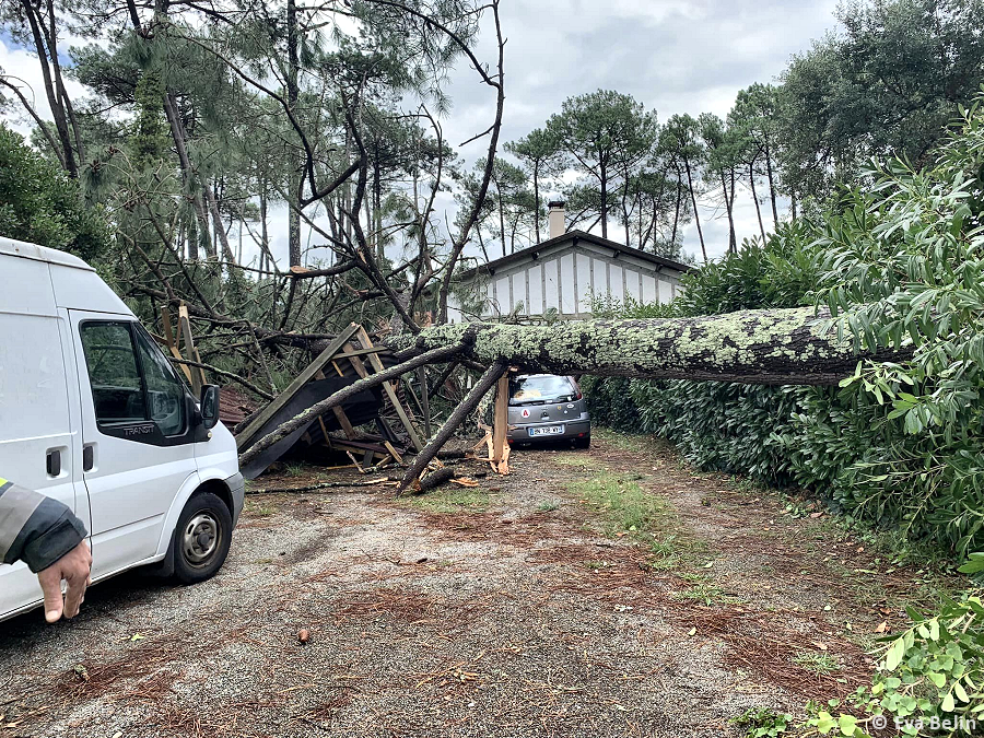 Tornade EF0 à Ondres (Landes) le 22 septembre 2023