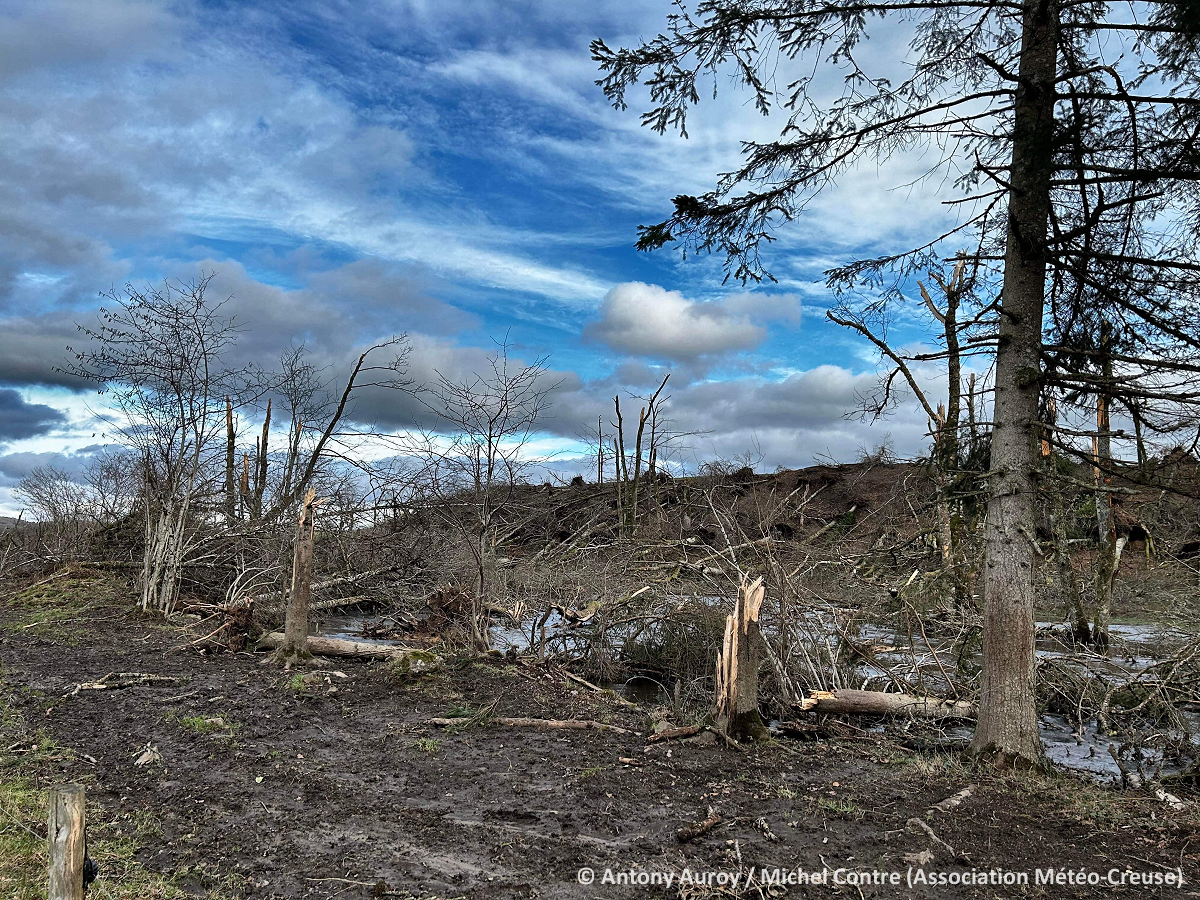 Tornade EF2 à Pontarion (Creuse) le 9 mars 2023