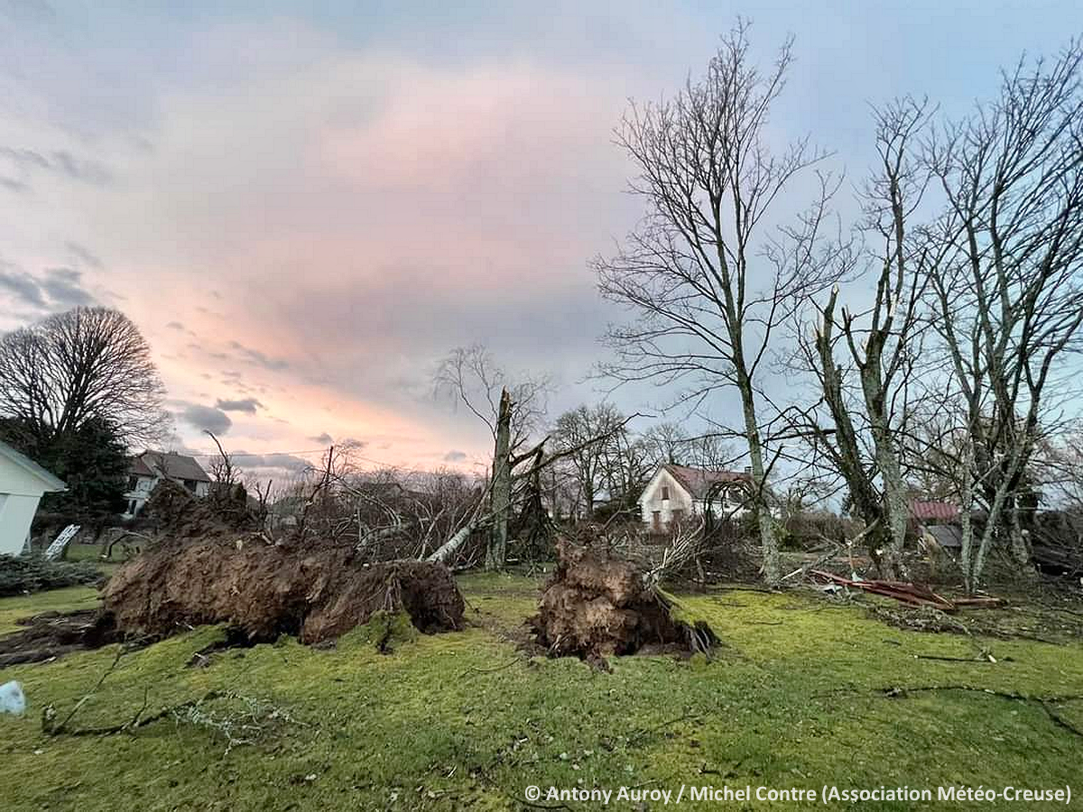 Tornade EF2 à Pontarion (Creuse) le 9 mars 2023