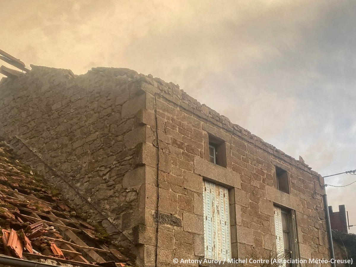 Tornade EF2 à Pontarion (Creuse) le 9 mars 2023