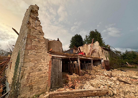 Tornade EF2 à Pontarion (Creuse) le 9 mars 2023