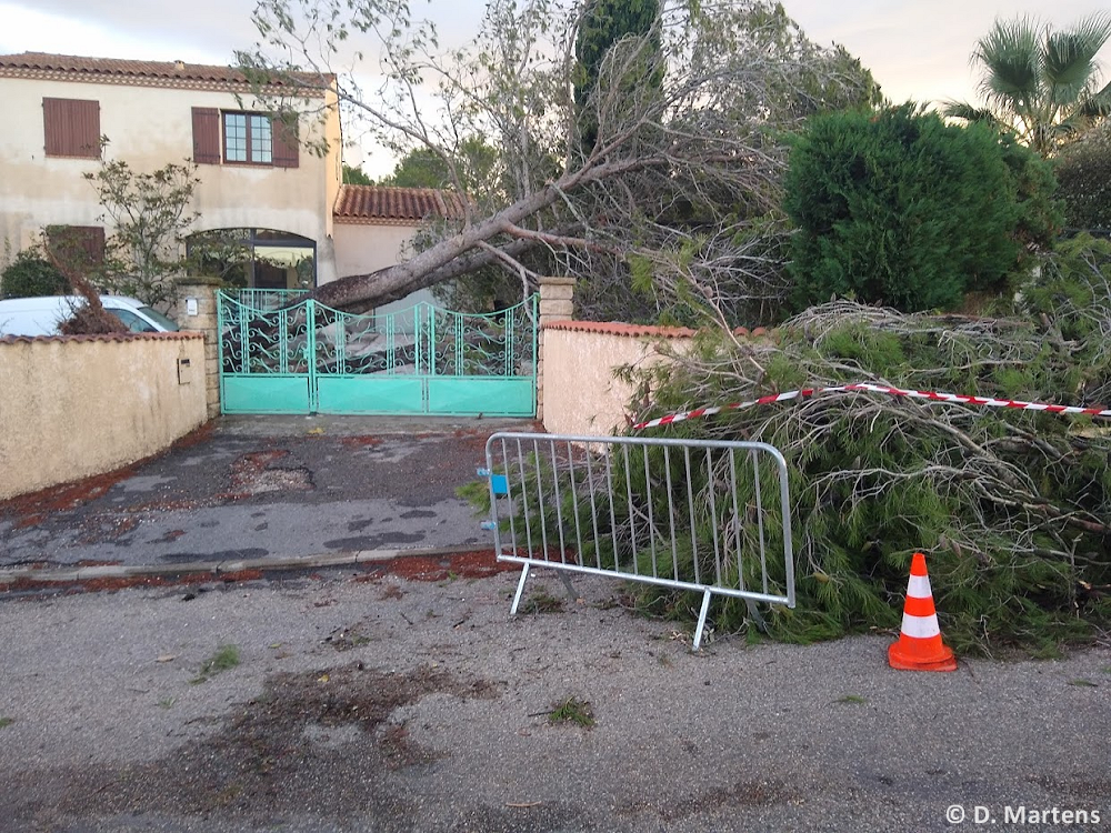 Tornade EF1 à Poulx (Gard) le 30 octobre 2023