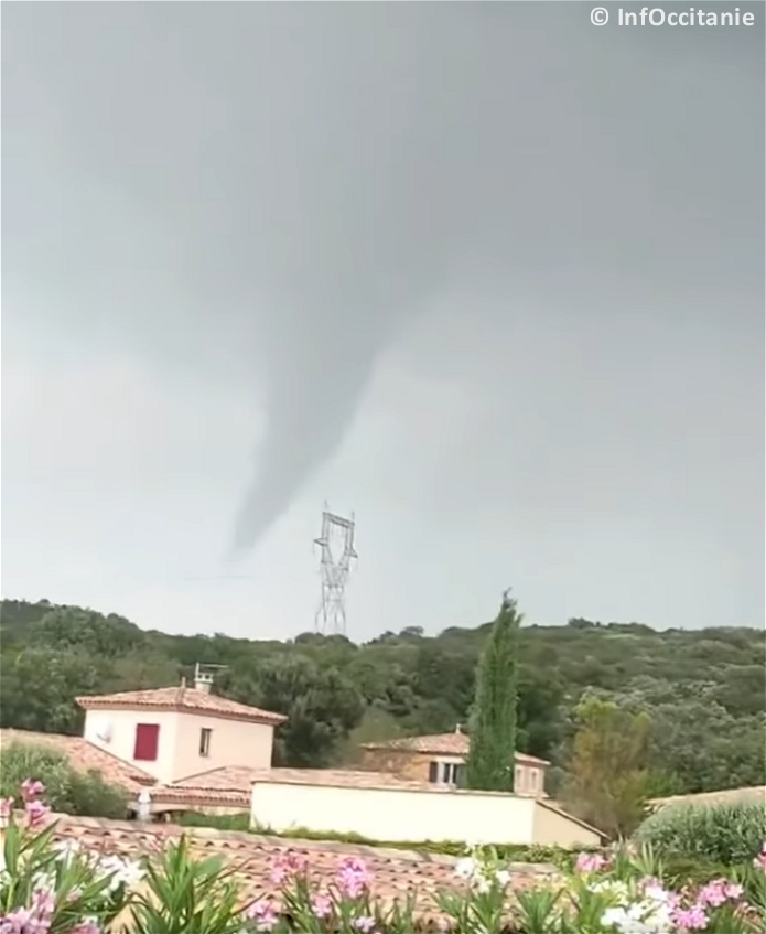 Tornade EF0 à Saint-Siffret (Gard) le 18 septembre 2023