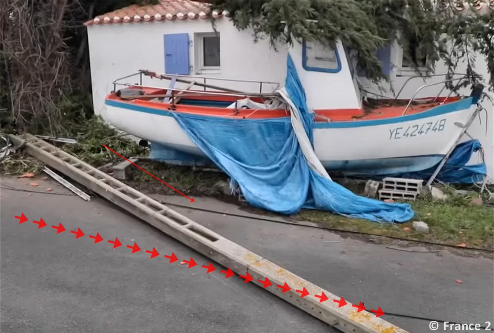 Tornade EF1 à l'Île-d'Yeu (Vendée) le 27 mars 2024