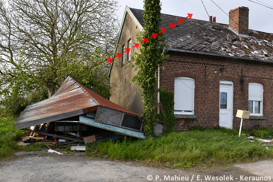 Tornade EF1 à Lestrem (Pas-de-Calais) le 8 avril 2024