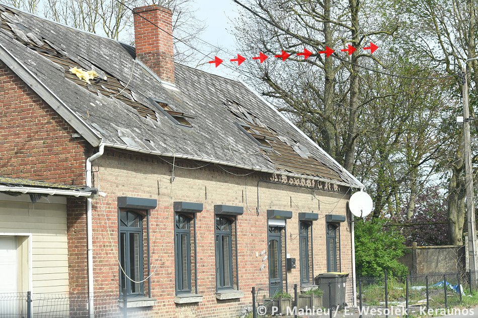 Tornade EF1 à Lestrem (Pas-de-Calais) le 8 avril 2024