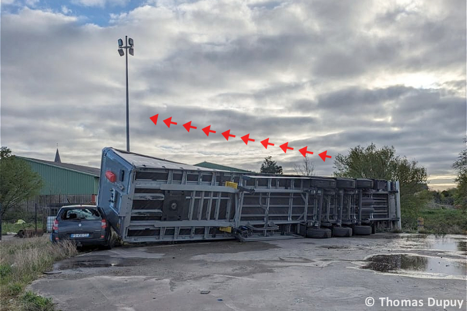 Tornade EF1 à Lestrem (Pas-de-Calais) le 8 avril 2024