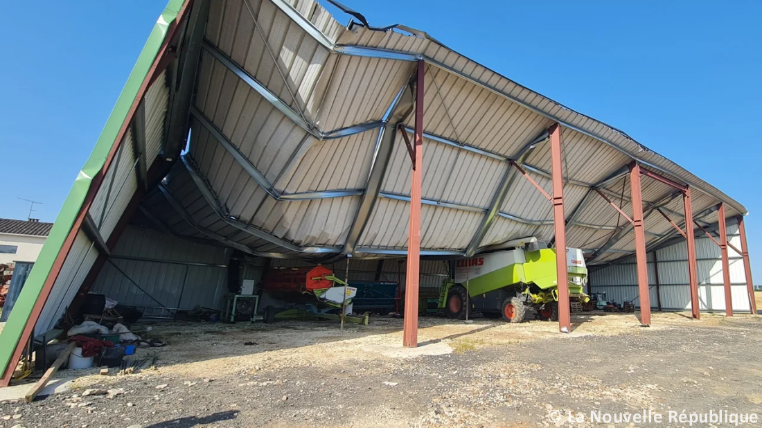 Macrorafales de forte intensité (D3) dans le Centre-Val de Loire le 25 juin 2025