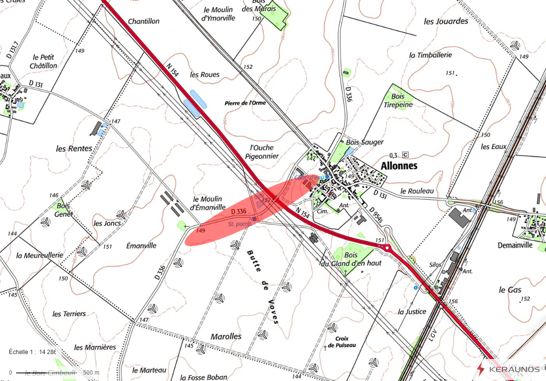 Tornade EF0 à Allonnes (Eure-et-Loir) le 29 août 2025