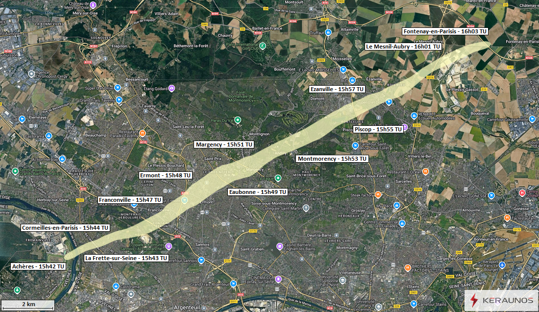 Tornade EF2 à Ermont (Val-d'Oise) le 20 octobre 2025