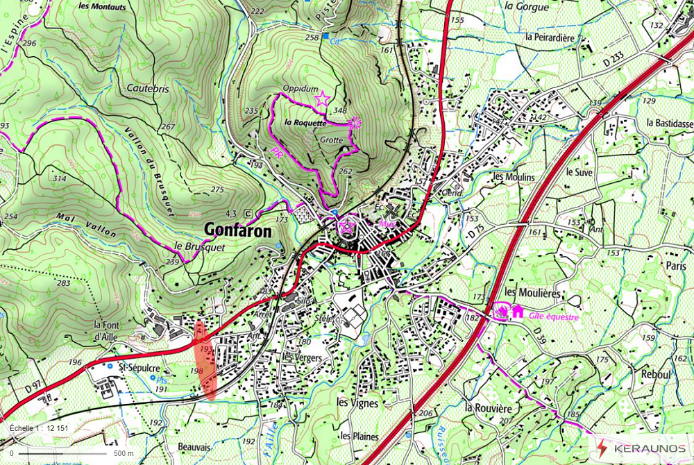 Tornade EF0 à Gonfaron (Var) le 22 mars 2025