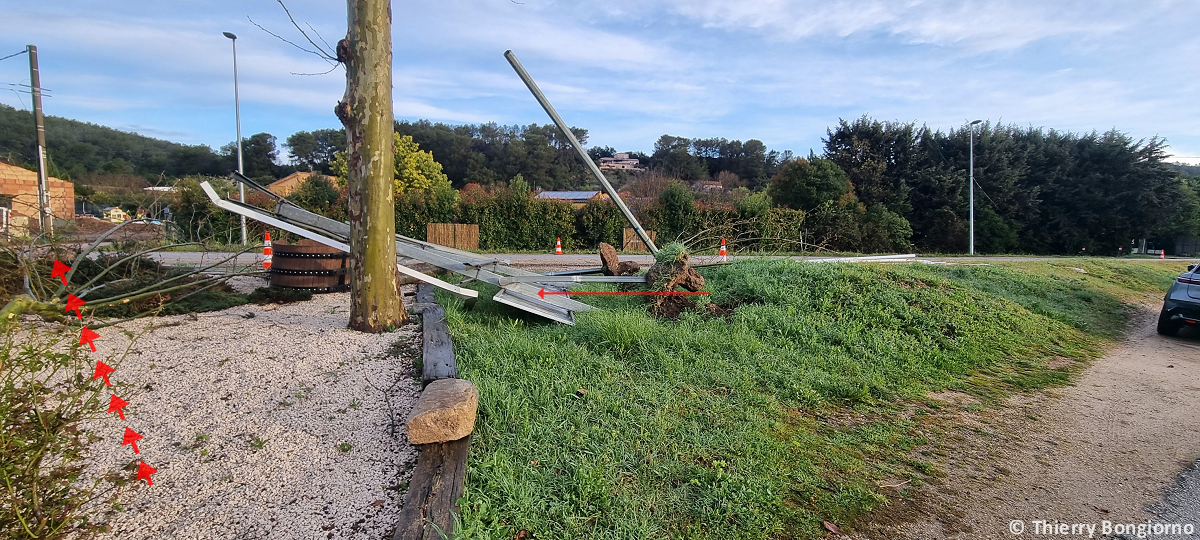 Tornade EF0 à Gonfaron (Var) le 22 mars 2025