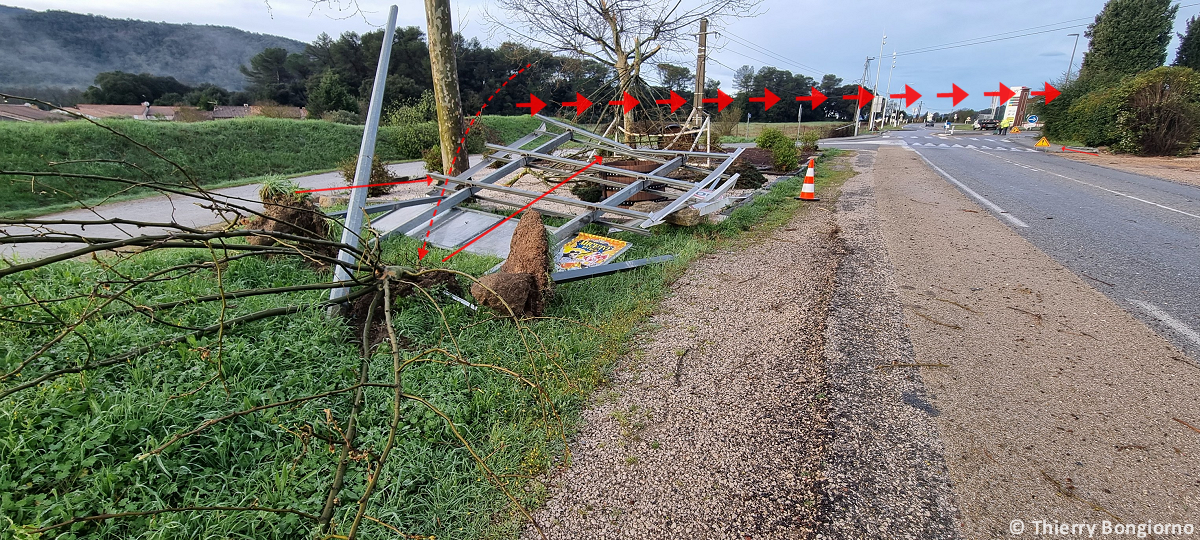 Tornade EF0 à Gonfaron (Var) le 22 mars 2025