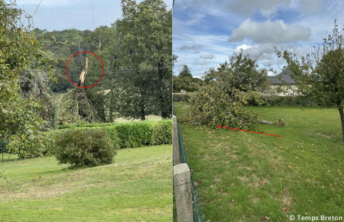 Tornade EF2 à Guéhenno (Morbihan) le 2 septembre 2025