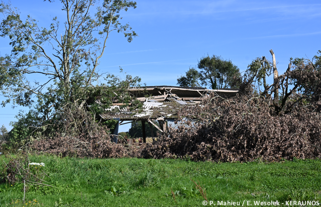 Tornade EF2 à Guéhenno (Morbihan) le 2 septembre 2025