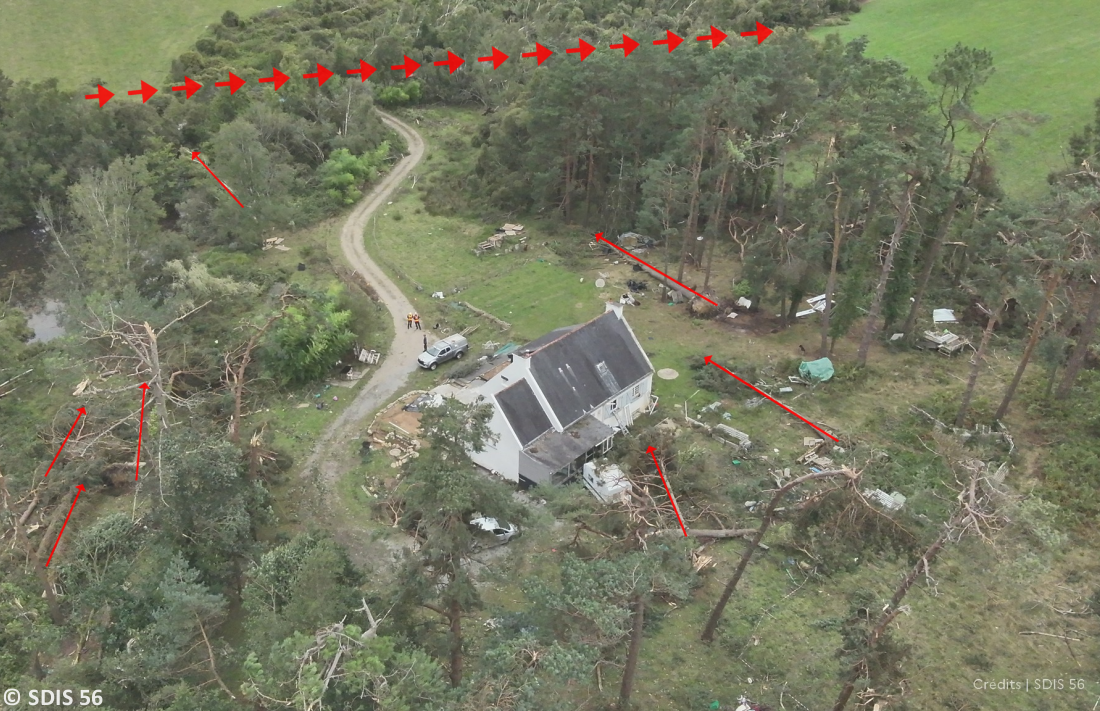 Tornade EF2 à Guéhenno (Morbihan) le 2 septembre 2025
